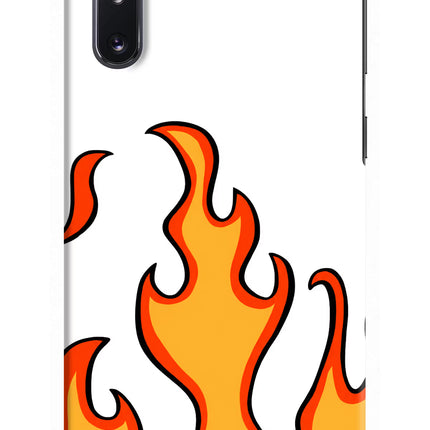 Fired Up – White Samsung Note 10 Hard Case Back Cover by Casekaro