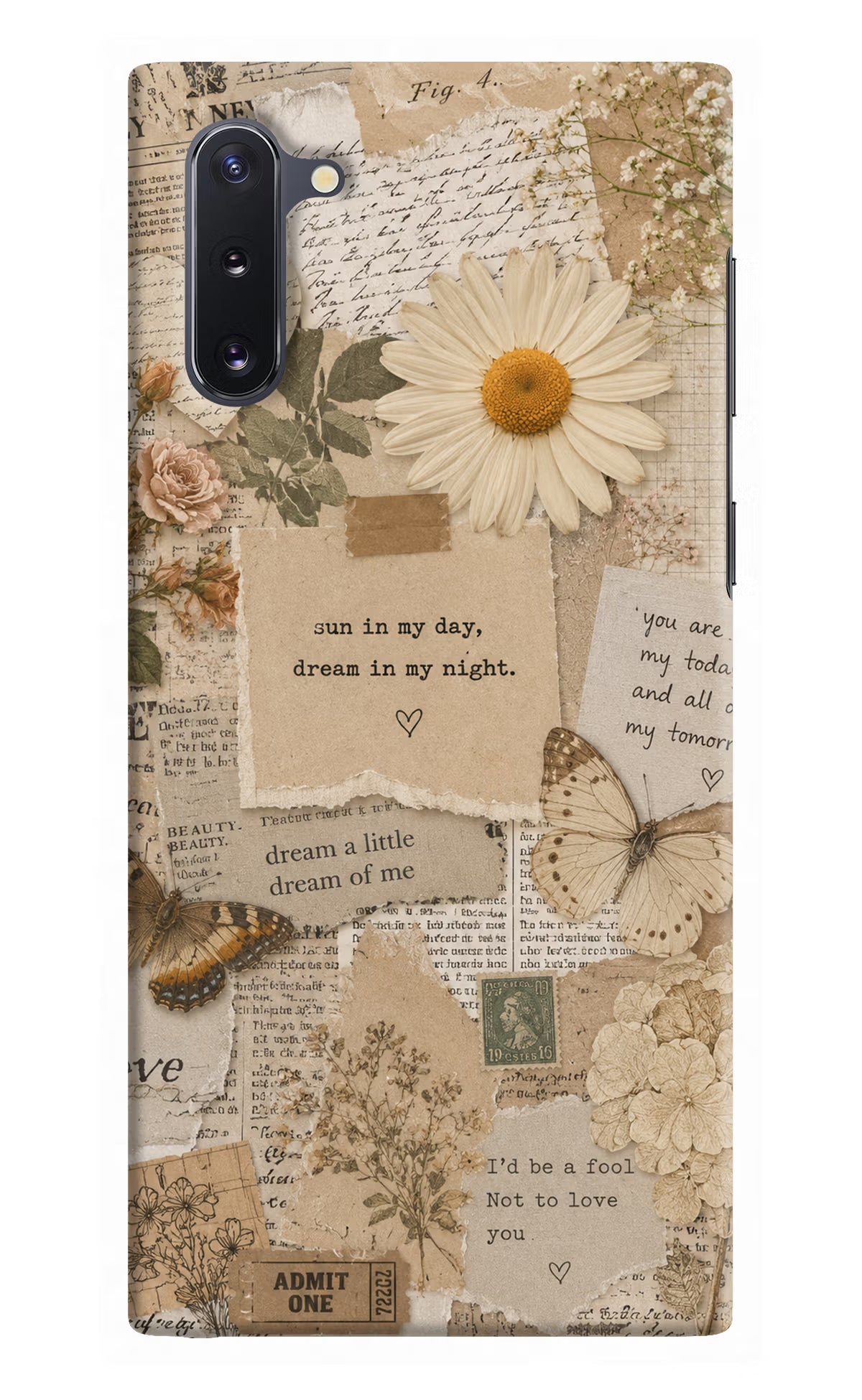 Vintage case Samsung Note 10 Back Cover