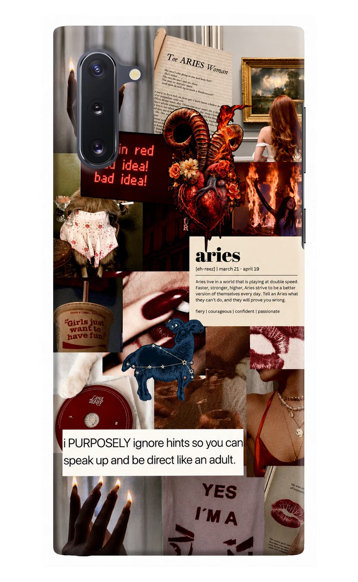 Zodiac Aries Samsung Note 10 Back Cover