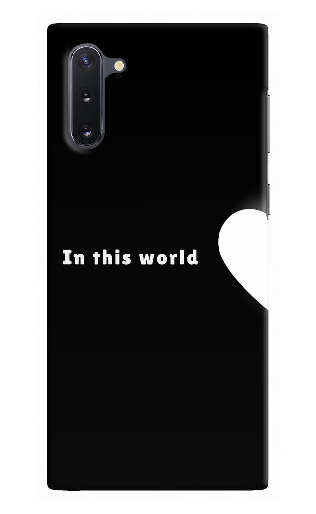 This World Samsung Note 10 Hard Case Back Cover by Casekaro