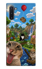 Minecraft Cat Chaos Samsung Note 10 Hard Case Back Cover by Casekaro