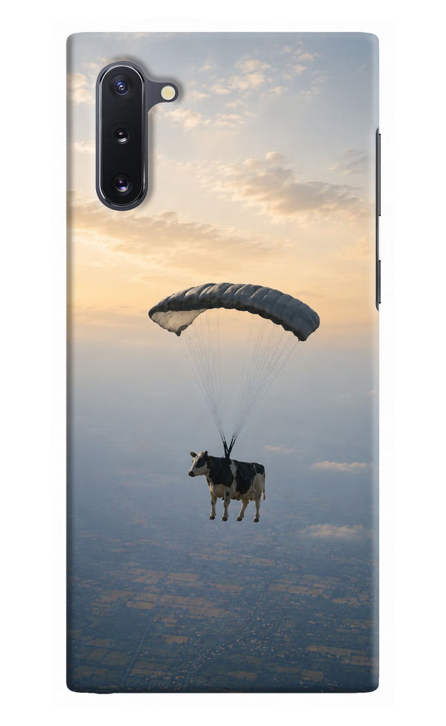 Skydiving Cow Samsung Note 10 Hard Case Back Cover by Casekaro