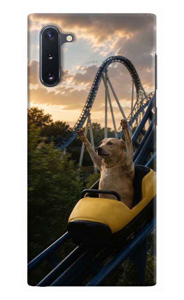 Rollercoaster Dog Samsung Note 10 Hard Case Back Cover by Casekaro