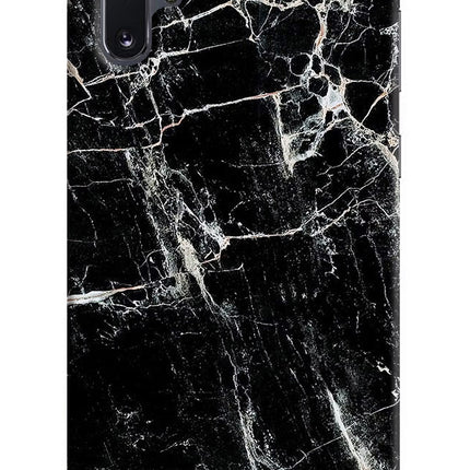 Black Marble Texture Samsung Note 10 Plus Hard Case Back Cover by Casekaro