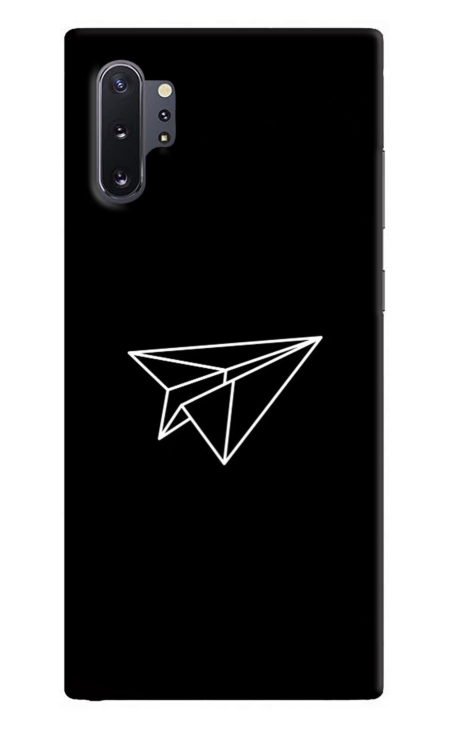Paper Plane White Samsung Note 10 Plus Back Cover, Hard case