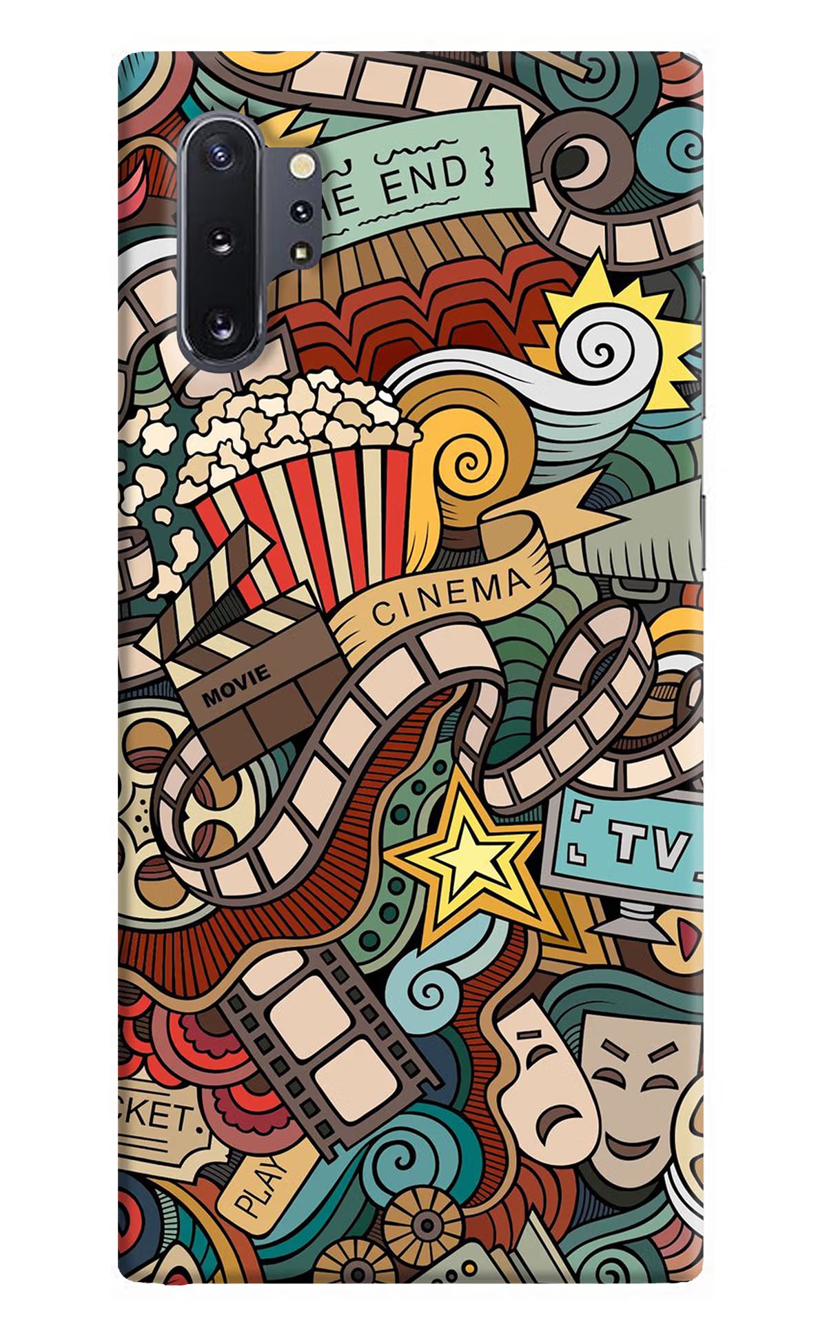 Cinema Abstract Samsung Note 10 Plus Hard Case Back Cover by Casekaro