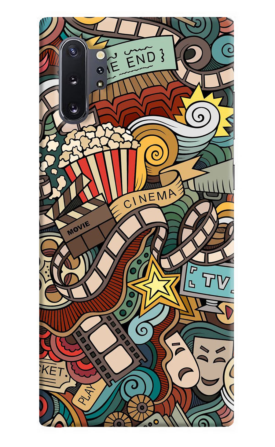 Cinema Abstract Samsung Note 10 Plus Back Cover, Hard case
