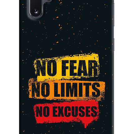 No Fear No Limits No Excuse Samsung Note 10 Plus Hard Case Back Cover by Casekaro