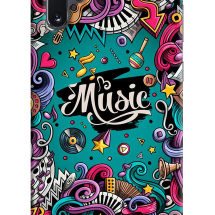 Music Graffiti Samsung Note 10 Plus Hard Case Back Cover by Casekaro