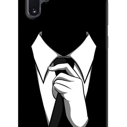 Black Tie Samsung Note 10 Plus Hard Case Back Cover by Casekaro