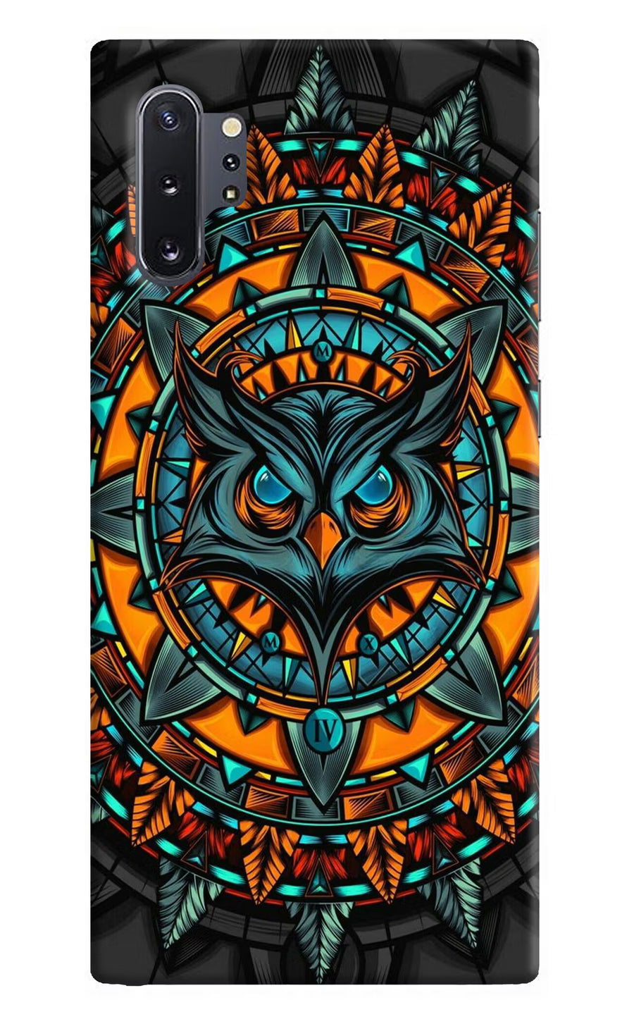 Angry Owl Art Samsung Note 10 Plus Back Cover, Hard case