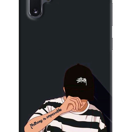 Aesthetic Boy Samsung Note 10 Plus Hard Case Back Cover by Casekaro
