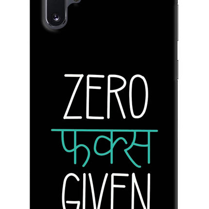 Zero Fucks Given Samsung Note 10 Plus Hard Case Back Cover by Casekaro