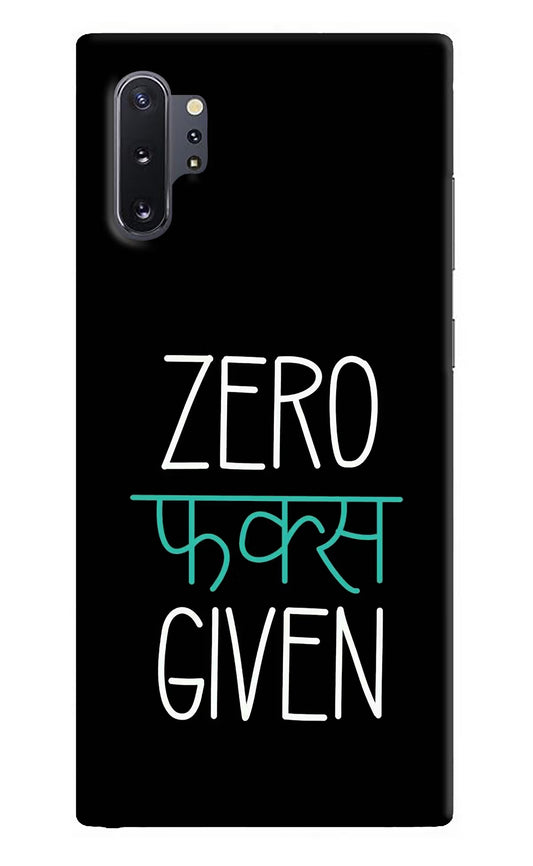 Zero Fucks Given Samsung Note 10 Plus Hard Case Back Cover by Casekaro