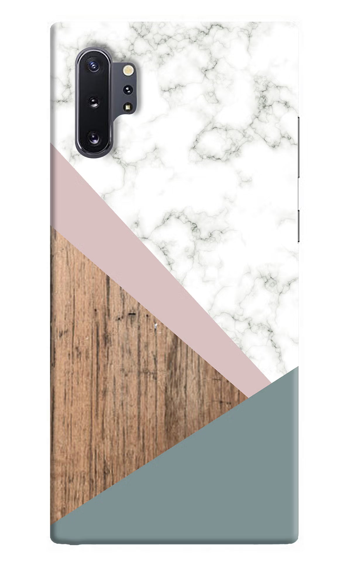 Marble wood Abstract Samsung Note 10 Plus Hard Case Back Cover by Casekaro