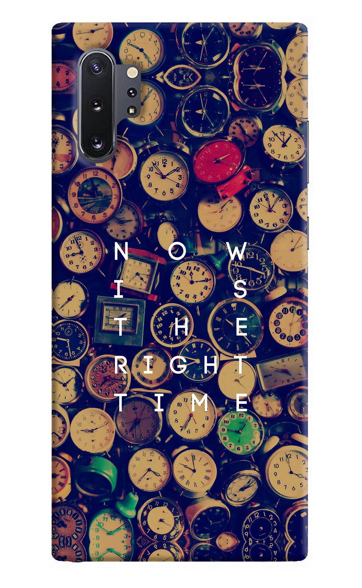 Now is the Right Time Quote Samsung Note 10 Plus Hard Case Back Cover by Casekaro