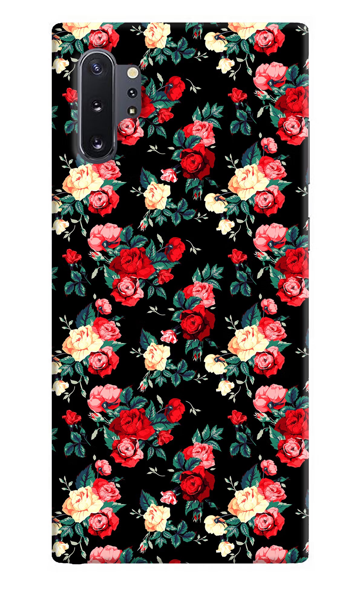 Rose Pattern Samsung Note 10 Plus Hard Case Back Cover by Casekaro