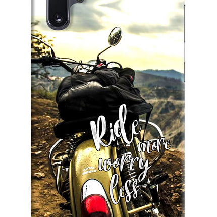 Ride More Worry Less Samsung Note 10 Plus Hard Case Back Cover by Casekaro