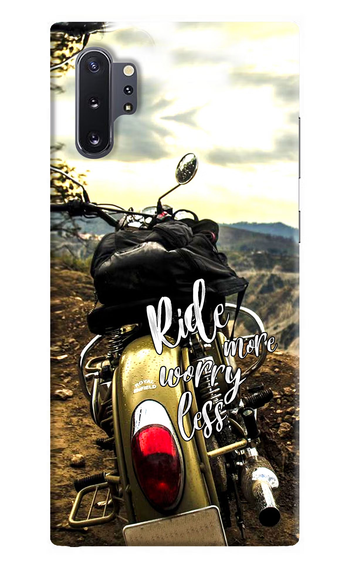 Ride More Worry Less Samsung Note 10 Plus Hard Case Back Cover by Casekaro