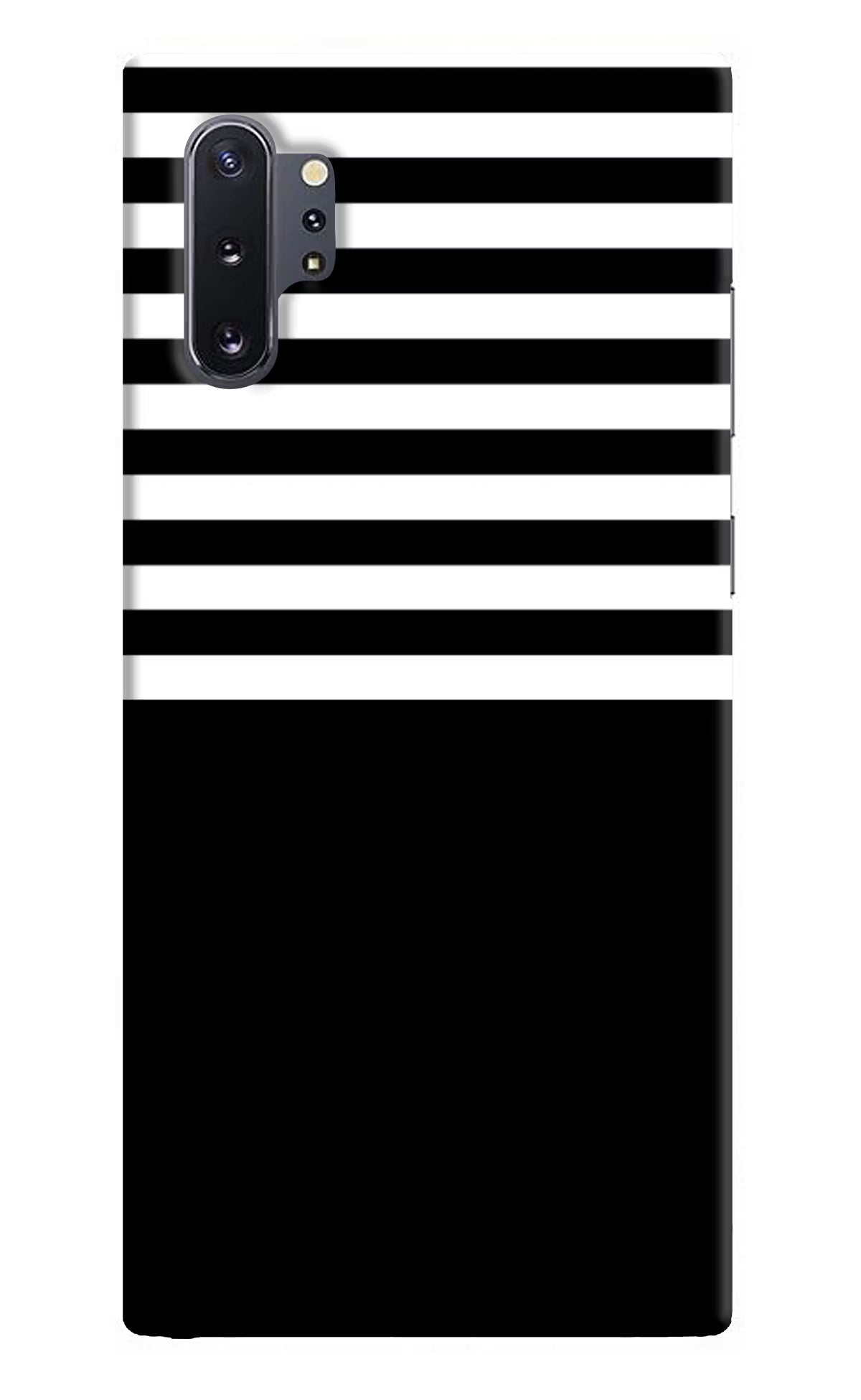Black and White Print Samsung Note 10 Plus Hard Case Back Cover by Casekaro
