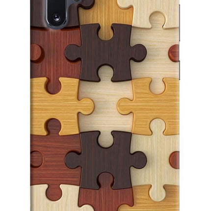 Wooden Puzzle Samsung Note 10 Plus Hard Case Back Cover by Casekaro