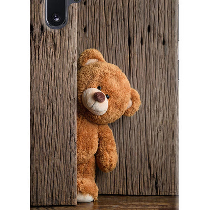 Teddy Wooden Samsung Note 10 Plus Hard Case Back Cover by Casekaro