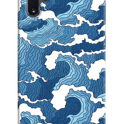 Blue Waves Samsung Note 10 Plus Hard Case Back Cover by Casekaro