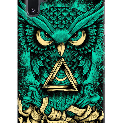 Green Owl Samsung Note 10 Plus Hard Case Back Cover by Casekaro