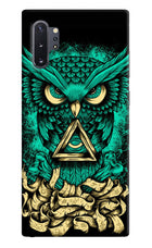 Green Owl Samsung Note 10 Plus Hard Case Back Cover by Casekaro