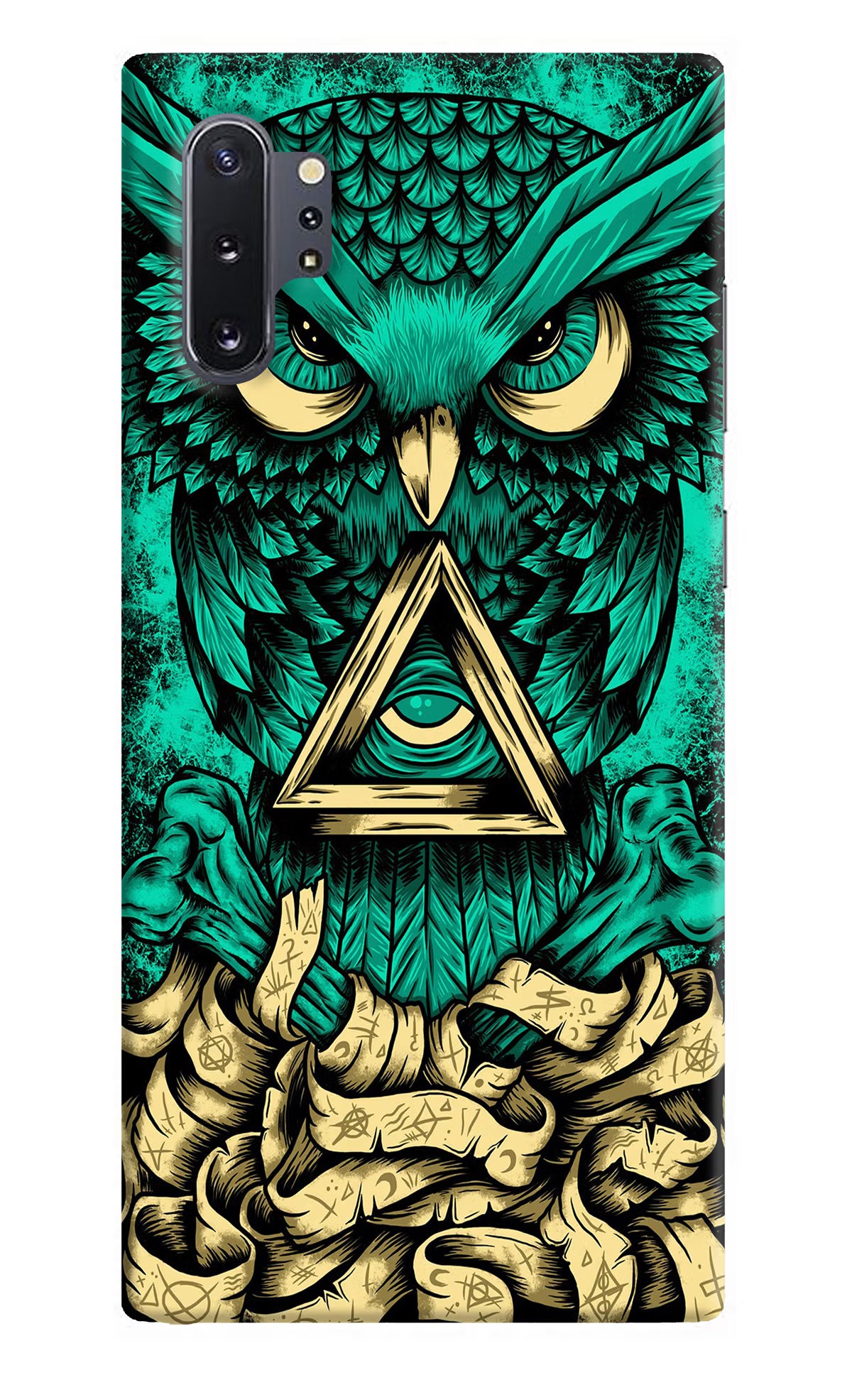 Green Owl Samsung Note 10 Plus Hard Case Back Cover by Casekaro