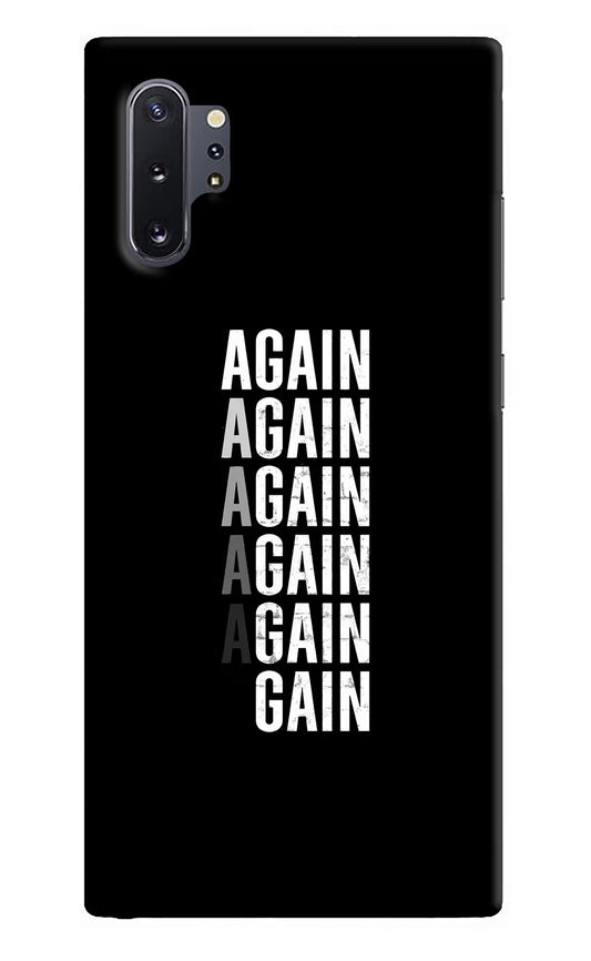 Again Again Gain Samsung Note 10 Plus Hard Case Back Cover by Casekaro