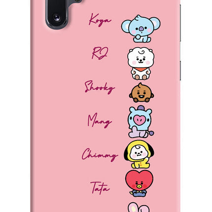 BTS names Samsung Note 10 Plus Hard Case Back Cover by Casekaro