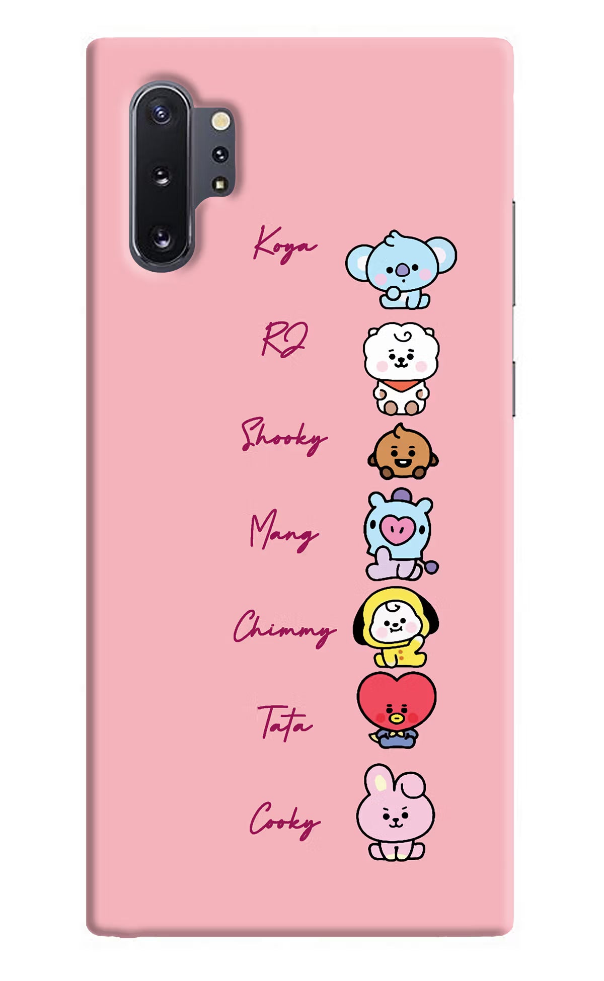 BTS names Samsung Note 10 Plus Hard Case Back Cover by Casekaro