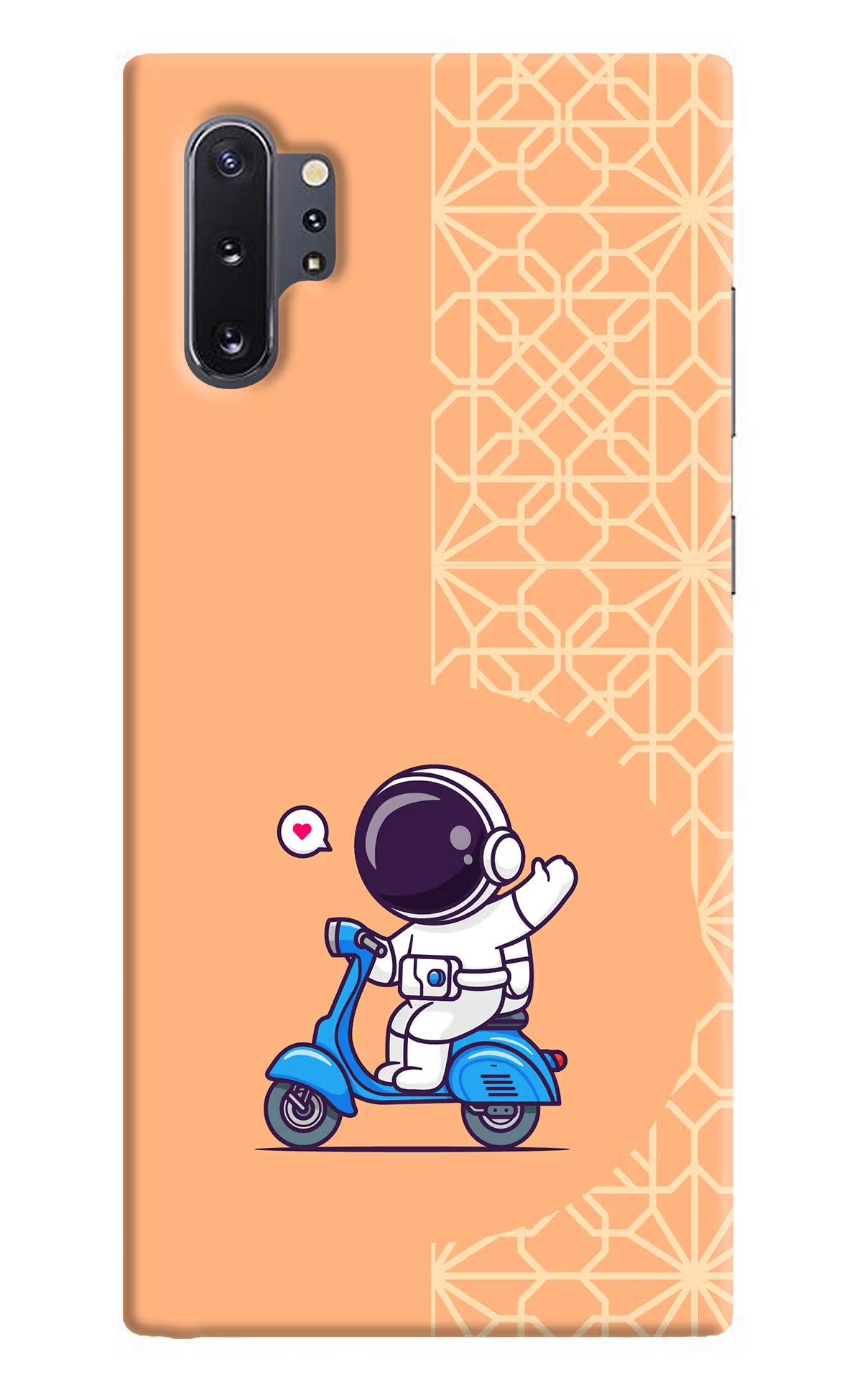 Cute Astronaut Riding Samsung Note 10 Plus Hard Case Back Cover by Casekaro