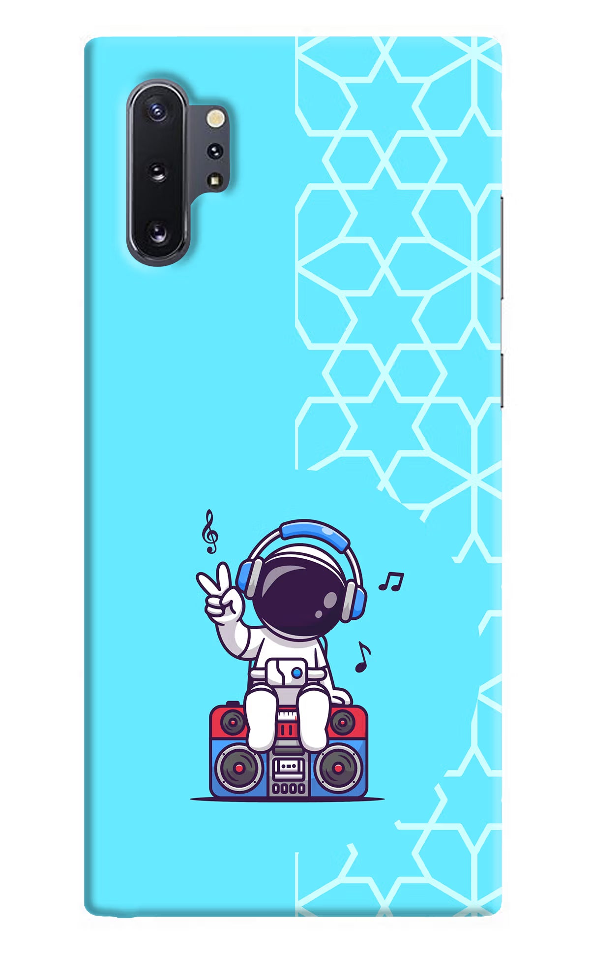 Cute Astronaut Chilling Samsung Note 10 Plus Hard Case Back Cover by Casekaro