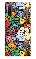 Veggie Doodle Samsung Note 10 Plus Hard Case Back Cover by Casekaro