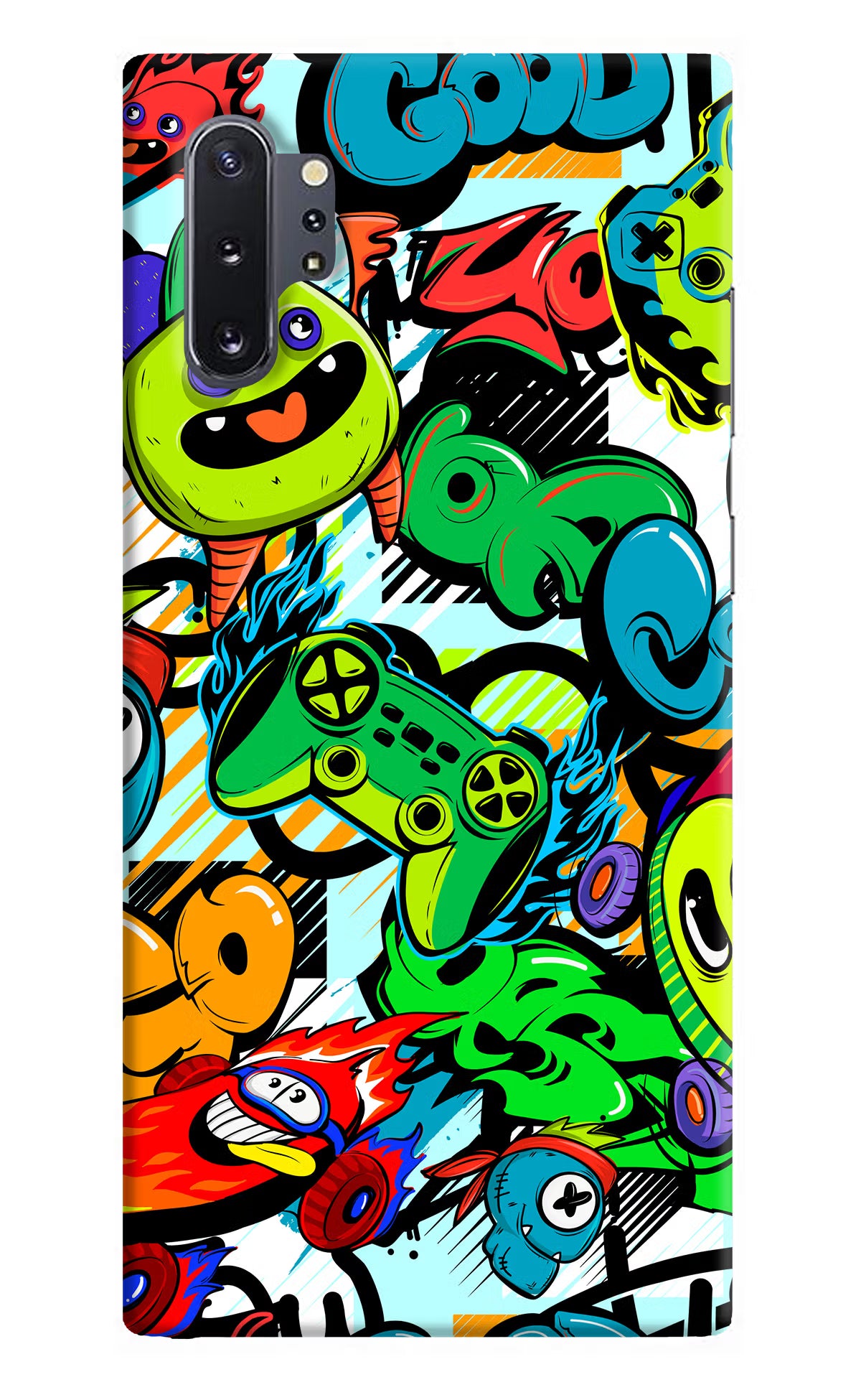 Game Doodle Samsung Note 10 Plus Hard Case Back Cover by Casekaro