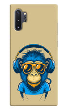 Monkey Headphone Samsung Note 10 Plus Hard Case Back Cover by Casekaro