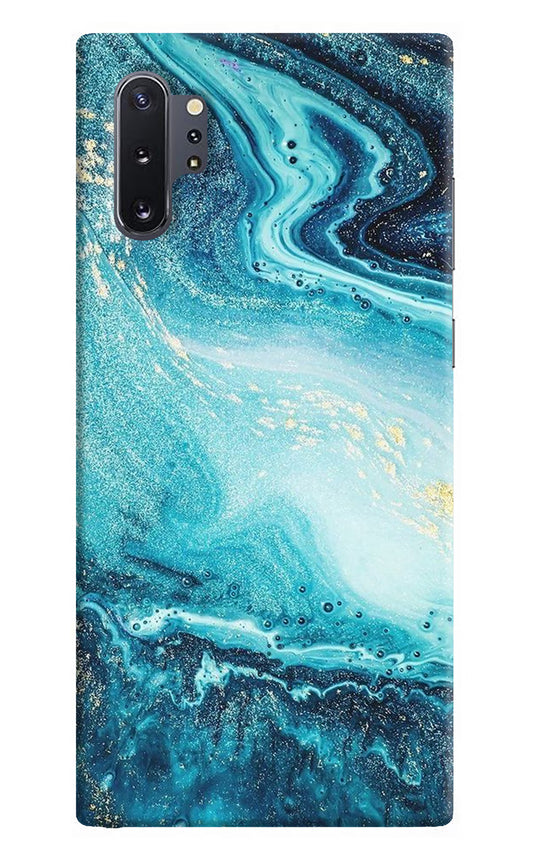 Blue Glitter Marble Samsung Note 10 Plus Hard Case Back Cover by Casekaro