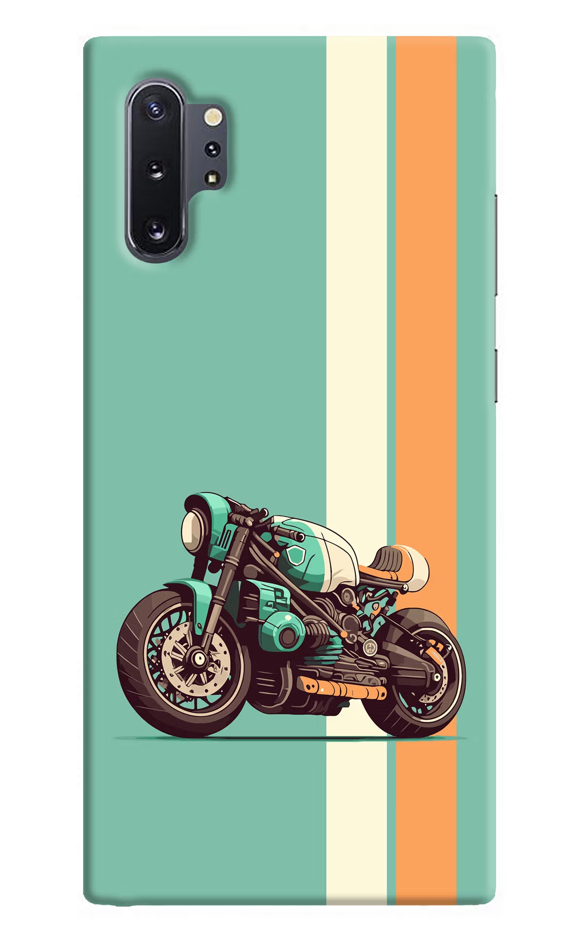 Striped Moto Drift Samsung Note 10 Plus Hard Case Back Cover by Casekaro