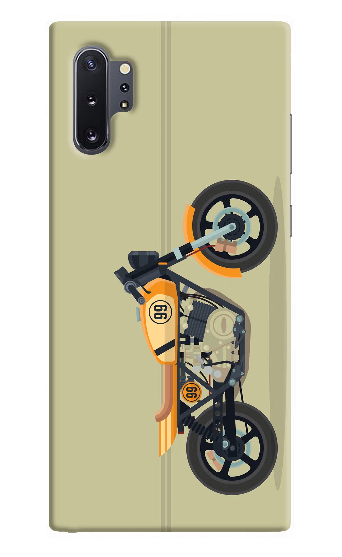 Vertical Speedster Samsung Note 10 Plus Hard Case Back Cover by Casekaro