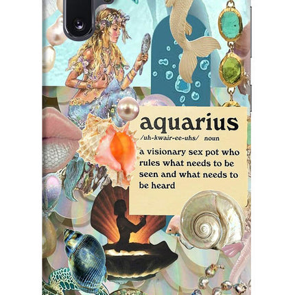Aquarius Zodiac Samsung Note 10 Plus Hard Case Back Cover by Casekaro