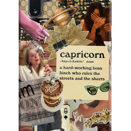 Capricorn Zodiac Samsung Note 10 Plus Hard Case Back Cover by Casekaro