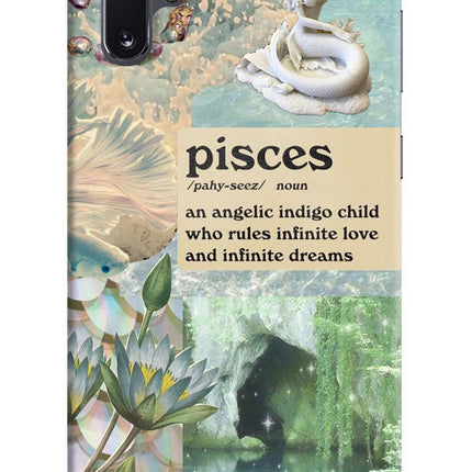Pisces Zodiac Samsung Note 10 Plus Hard Case Back Cover by Casekaro