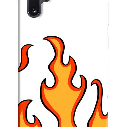 Fired Up – White Samsung Note 10 Plus Hard Case Back Cover by Casekaro