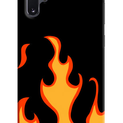 Fired Up – Black Samsung Note 10 Plus Hard Case Back Cover by Casekaro