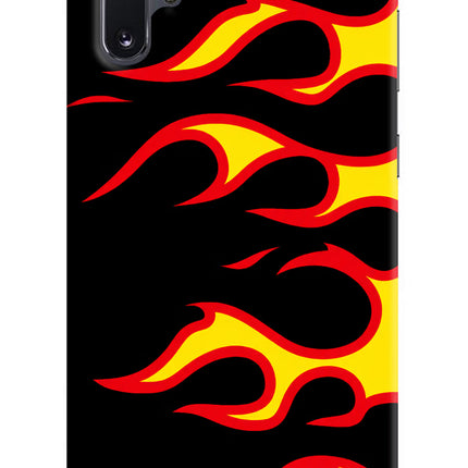 Side Sweep Flames Samsung Note 10 Plus Hard Case Back Cover by Casekaro