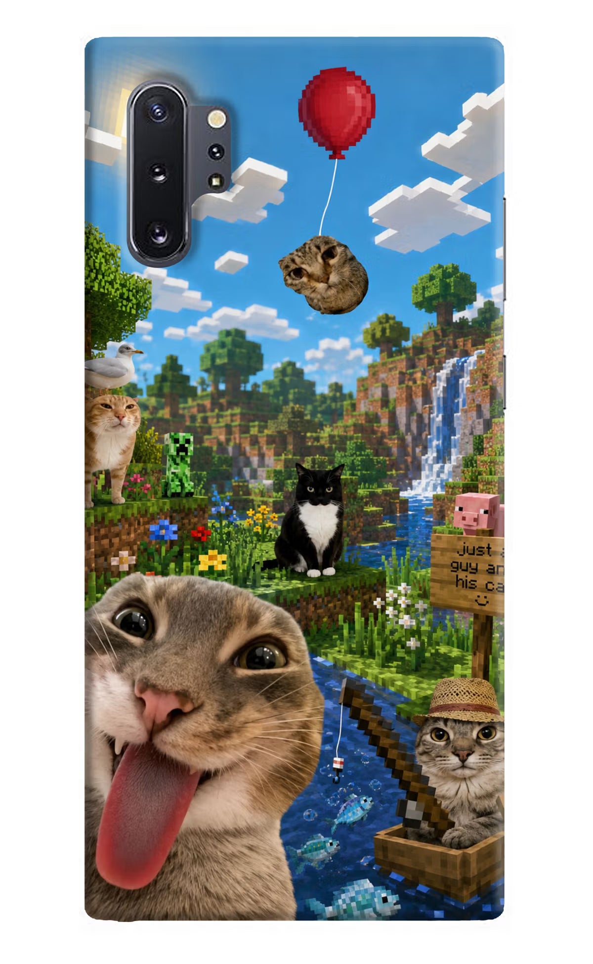 Minecraft Cat Chaos Samsung Note 10 Plus Back Cover