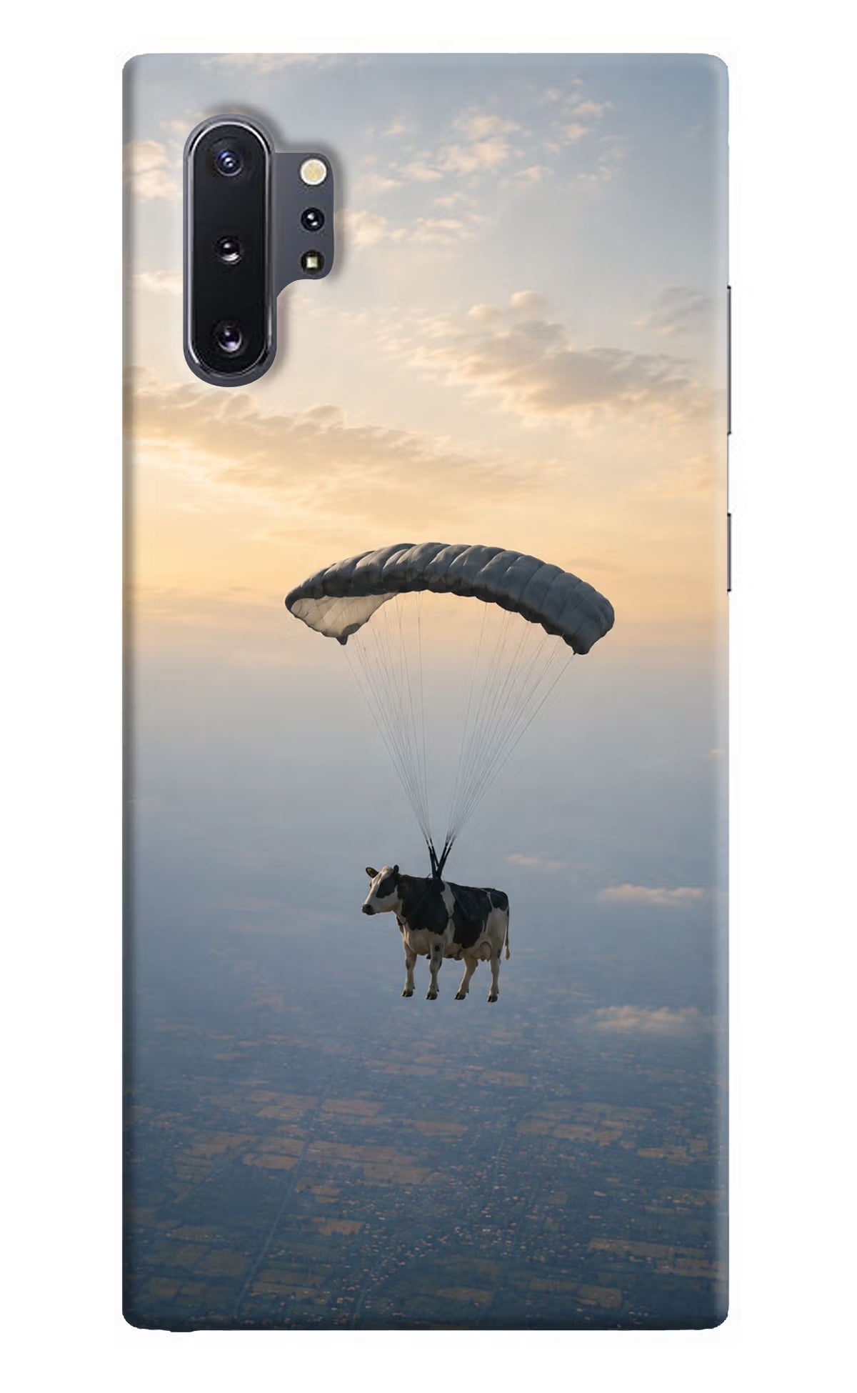 Skydiving Cow Samsung Note 10 Plus Back Cover