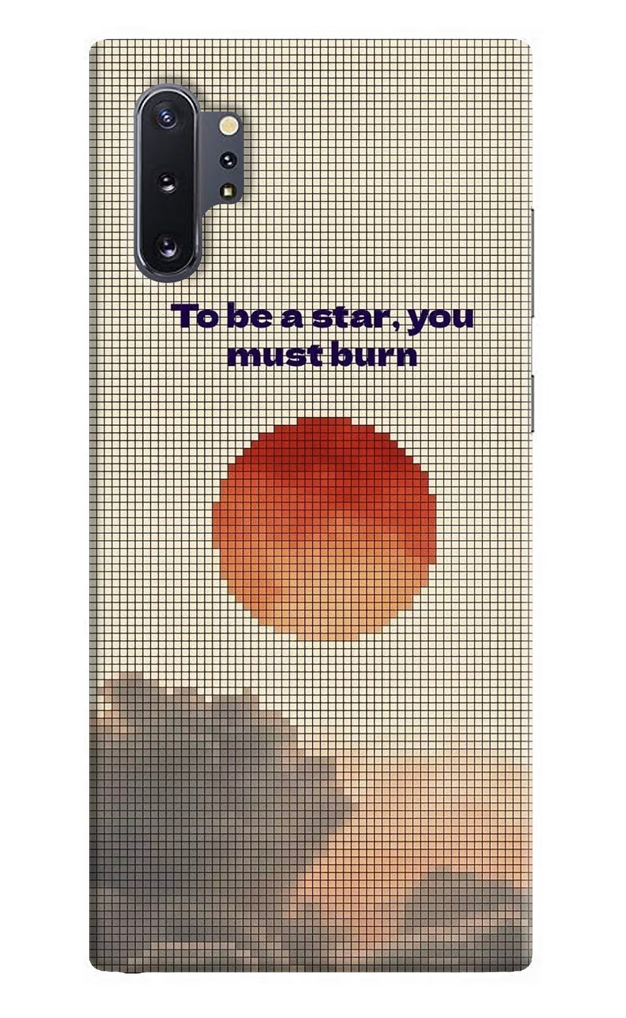 Pixel Sun Samsung Note 10 Plus Back Cover, Hard case